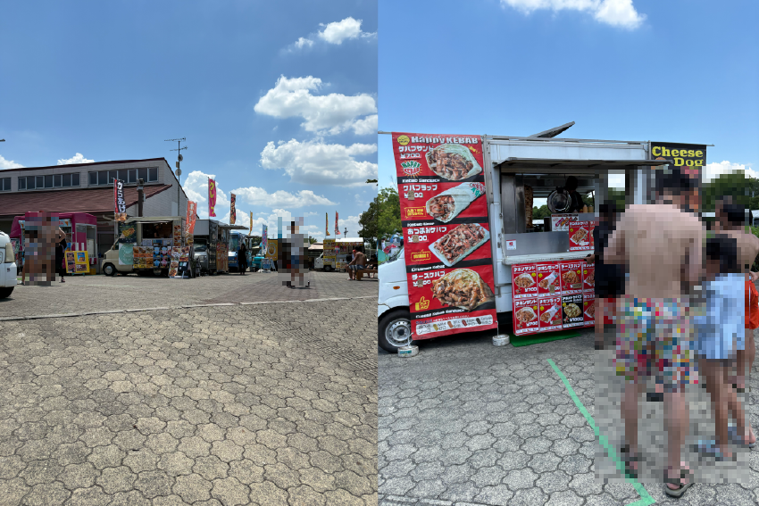 川越水上公園プール わくわくタウンのキッチンカー