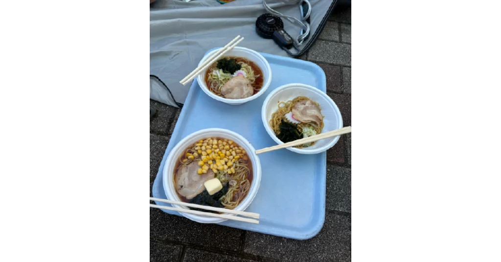川越水上公園プール 売店のラーメン